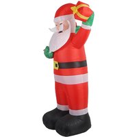 7.8 FT Christmas Inflatable Santa Claus with Green Gift Bag, Blow up Santa Claus Indoor Outdoor Decoration, Built-in LED Lights