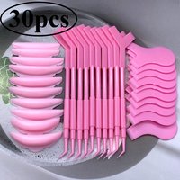 30pcs Eyelash Dying Set Silicone Eyelash Perm Pad Lash Rods Shield Lifting Y-Shape Eyelash Brush Mascara Applicator Makeup Tools