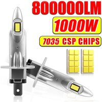 H1 LED Bulbs Car Headlight 800000LM 1000W White H4 Fog Light H7 H11 9005 9006 Plug and Play Mini LED Lamps Built-in Drive 2Pcs