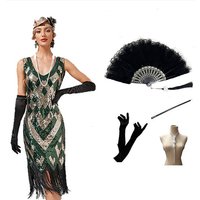Vintage 1920s Party Flapper Dress V-Neck Flapper Costume Woman Tassel Dress Great Gatsby Dress Vestidos