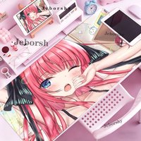 Nino Nakano Anime Mouse Pad Gaming Desk Mat Non-Slip Rubber Lock Edge Keyboard Pad Laptop Gamer Accessories