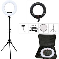 Yidoblo FD-480II LED Light Ring Kit Bi-color 96w Selfie Light Video Ring Light Lamp with Light Stand Bag Led Makeup Right CRI95+