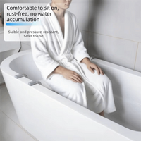 Sturdy Load Capacity Width Adjustable Bathtub Seat Durable Anti-Slip Bath Chair Adjustable Length Suspended Shower Chair Shower