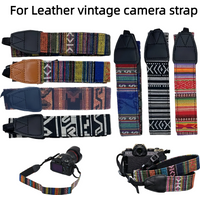 Adjustable Camera Strap Belt PU Leather Retro Ethnic Style Camera shoulder Belt For Nikon Camera For Sony Camera Neck Strap