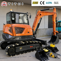 Dostosowana mini koparka hydrauliczna o udźwigu 6,5 tony, kompaktowa koparka gąsienicowa z akcesoriami do prac w rolnictwie, budownictwie i