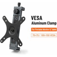 VESA Aluminum Alloy Clamp Portable Monitor Holder Adjustable Tablet Mount 75x75 100x100 for 6.8-18 Inch Screen