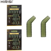 Hirisi 40pcs Carp Fishing Accessories Anti Tangle Sleeves Rubber Fish Hook Sleeves Aligner Fishing Terminal Tackle AH208