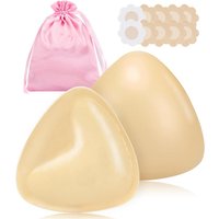 Double Sided Sticky Bra Inserts Invisible Push Up Sticky Bra Pads, Breast Lift Cup Enhancer Stick on Bra for Bikini Swimsuit