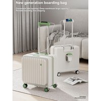 Multi-functional small side-opening deep compartment suitcase for both men and women, 20-inch travel suitcase
