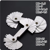 Stainless Steel Radius Fillet Gauge Measuring Gage Screw Pitch Sample R Gauge Center Measurement Radius Gauge