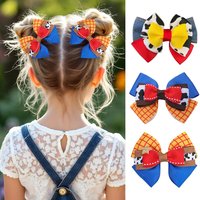 1/2pcs Girl Hair Clip Cute Fabric Bow Hair Clip Ponytail Hairstyle Decoration Sweet Children's Hair Accessory Side Clip