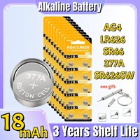 4-120PCS LR626 377 Alkaline Watch Battery AG4 SR626 177 626A 377A 1.55V Batteries For Toy Calculator Car Key Clock Button Cell