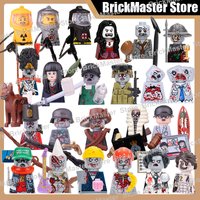 MOC City Street View Halloween Horror Action Soldier Figures Building Blocks Ghost Guard Army Weapons Infantry Bricks Toys Gifts