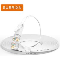CAT6 10cm 20cm 1m 2m 3m 5m 10m 30m Cable Flat UTP Ethernet Network RJ45 Patch LAN Cord White Patch Cord Cat 6 Indoor&outdoor
