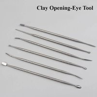 1/3/6Pcs Ultra Light Stainless Steel DIY Clay Opening-Eye Knives Soft Pottery&Ceramic DIY Handmade Details Clay Sculpture Tool