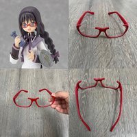 Puella Magi Madoka Magica Akemi Homura Red Cosplay Glasses Prop Accessories
