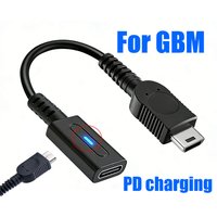 For Game Boy Convert Cable PD Type-C Charging Cable For GBM Console Gaming Controller Power Supply Wire Type C Game Console Cord