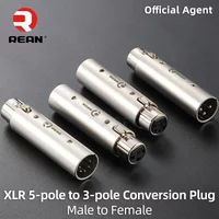 5 Pin XLR To 3 Pin DMX Metal Converter Audio-Lighting Adapter 3-Pin Male To 5 Pin Female 3 Pin Female To 5 Pin Male Connect