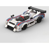 New MOC Le Mans 24 Hours Lancia LC2 Martini Racing Car Model Building Blocks DIY Modular Assembly Toy Adult Collectible Gift Set