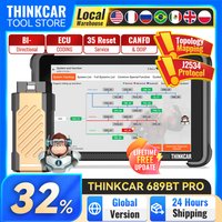 THINKCAR THINKSCAN 689BT PRO OBD2 Scanner Vollsystem-Diagnosewerkzeug mit Topologiekarte J2534 CANFD 35 Reset Funktionen Lebenslang Kostenlos
