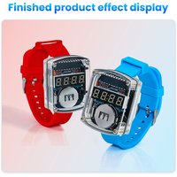 LED DIY Electronic Watch Kit Digital Tube Clock Accessories Soldering Assembly Electronic Silicone Watch