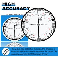 Magnetic Z Axis Tool Dial Zero Pre Setter 0-2mm 0.01mm Metric Gage Offset CNC 0-0.1'' X 0.001'' Z Axis Zero Setting Tool