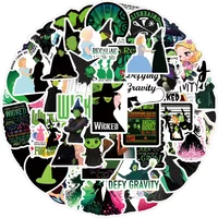 55pcs Cartoon Wicked Magical Witch Graffiti Decoration Suitcase Water Cup Computer Waterproof Sticker