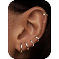 Bobisty Small Hoop Earrings for Women Men Surgical Steel Cartilage Earrings Nose Ring Lip Ring Daith Helix Piercing Jewelry Set