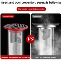 Stainless Steel Shower Floor Drain Backflow Preventer Self-Closing Fast Drainage Floor Drain Anti-odor Insectproof Sink Strainer