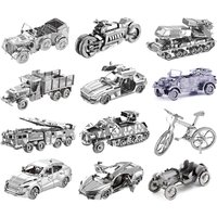 3D Metal Puzzle EF510 Train Vintage Car Mountain Bike Motorcycle model KITS Assemble Jigsaw DIY Puzzle Gift Toys For Children