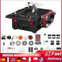 2-in-1-Tischkreissägen-Bandschleifer-Set, 150 W, Tischkreissäge mit variabler Geschwindigkeit, 30 mm Tiefe, Tisch-DIY-Schleif- und Schleifmaschine