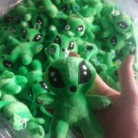 Green Alien Keychain Plush Toy Anime Tentacled Horn Alien Monsters Horror Doll Soft Toys Stuffed Throw Pillow Birthday Gifts