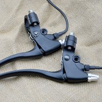 2Pcs E Bike Brake Levers Aluminium Alloy Left Right Hand Brake Power Failure Hand Brake Lever For Electric Bike Scoooter