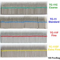 100Pcs/Bag High Quality Dental Diamond Burs Polishing DIA.1.6mm For High Speed Handpiece Polishing Drill Dentistry Tools