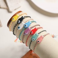 2Pcs/lot,Multicolored Pull - String Ceramic Fish Bracelet Jewelry Bohemian Style Ideal for Wrist and Ankle Jewelry For Women
