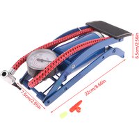 Bicycle Air Pump With Pressure Gauge Portable Foot-operated Road Mountain Bike Air Pump Valve For Motorcycle Electric Bicycle