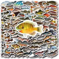 110Pcs Deep Sea Fish Graffiti Stickers DIY Luggage Laptop Phone Guitar Car Bike Phone Decals Kids Toy