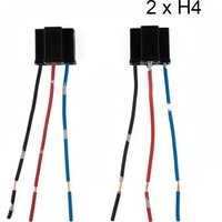 2PCS H4 3Pin Headlight Replacement Repair Bulb Holder Connector Plug Wire Socket Headlight Wiring Harness Plug Adapter Socket