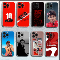 Racing Driver C-Charles Leclerc Phone Case For iPhone 16,15,14,13,12,11 Plus,Pro,Max,XR,XS,X,Plus,SE,Mini Transparent Soft Cover