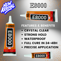 E8000 Mehrzweck-Flüssigkleber Superstarker Klebstoff für Schmuck, Bastelarbeiten, Strass, E-8000 DIY Handy-Bildschirm Glas 15/50/110ml