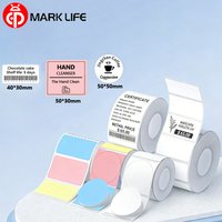 Marklife Adhesive Thermal Label 2inch Color/White/Round Sticker For X2 P50 Printer Labeling Machine Waterproof Label Paper Tape