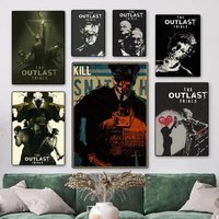 1pc Horror Games The Outlast T-Trials Posters HD Print Vintage Wall Art Decor for Home Study Room