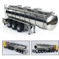 Toys RC Metal 6*6 Semi-trailer Fuel Tank Unpainted for 1/14 Scale Radio Control Tractor Truck Transport Trailer DIY Vehicles