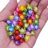 12mm 20Pcs Double layered candy colored acrylic star beads for DIY bracelets necklaces and earrings