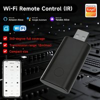 WiFi IR Remote Controller 12m Max Transmission Range 360° Full Coverage Tuya IR USB Infrared Transmitter for TV AC Fan Light