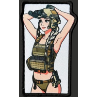 Anime Girl Patch Tactical Morale Badge Printing Hook and Loop Backpack Clothing Decorative Accessories Stickers Armbands