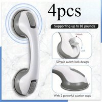 4pcs Bathroom safety handrails with suction cups, shower handles, handrail supports, toilet safety handles