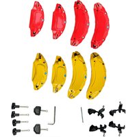 4X Front Rear Brake Caliper Cover Brake Caliper Covers Aluminum Alloy Brake Caliper Covers Fit For Tesla Model 3 Highland 2024