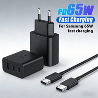 EU 25W 45W 65W Charger Kit Original for Phone Samsung Super Fast Charger EU Certified Type C Adapter for Galaxy Z S23 S24
