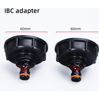 1/2" 3/4" IBC Tank Valve Adapter Hose Garden Water Connector 60mm Coarse Thread Replacement Valve Fitting Parts